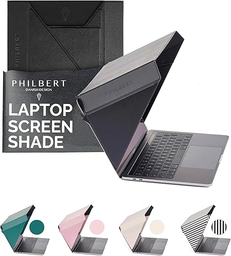 Pantalla para laptop 4 en 1, capucha delgada original, protección contra el sol, privacidad, calor y contraste, ligera y apta para viajes, Negro