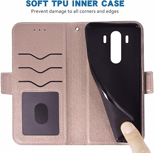 Miniatura 5 de Compatible con Huawei Mate 10 Pro - Funda tipo cartera de cuero con tapa para tarjetero, accesorios para celulares, monedero folio, fundas de