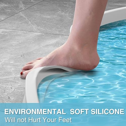 Miniatura 4 de YONKFUL Protector contra salpicaduras de ducha de 45 pulgadas de alto, umbral de ducha plegable de 2 pulgadas de alto, para caminar en la ducha,