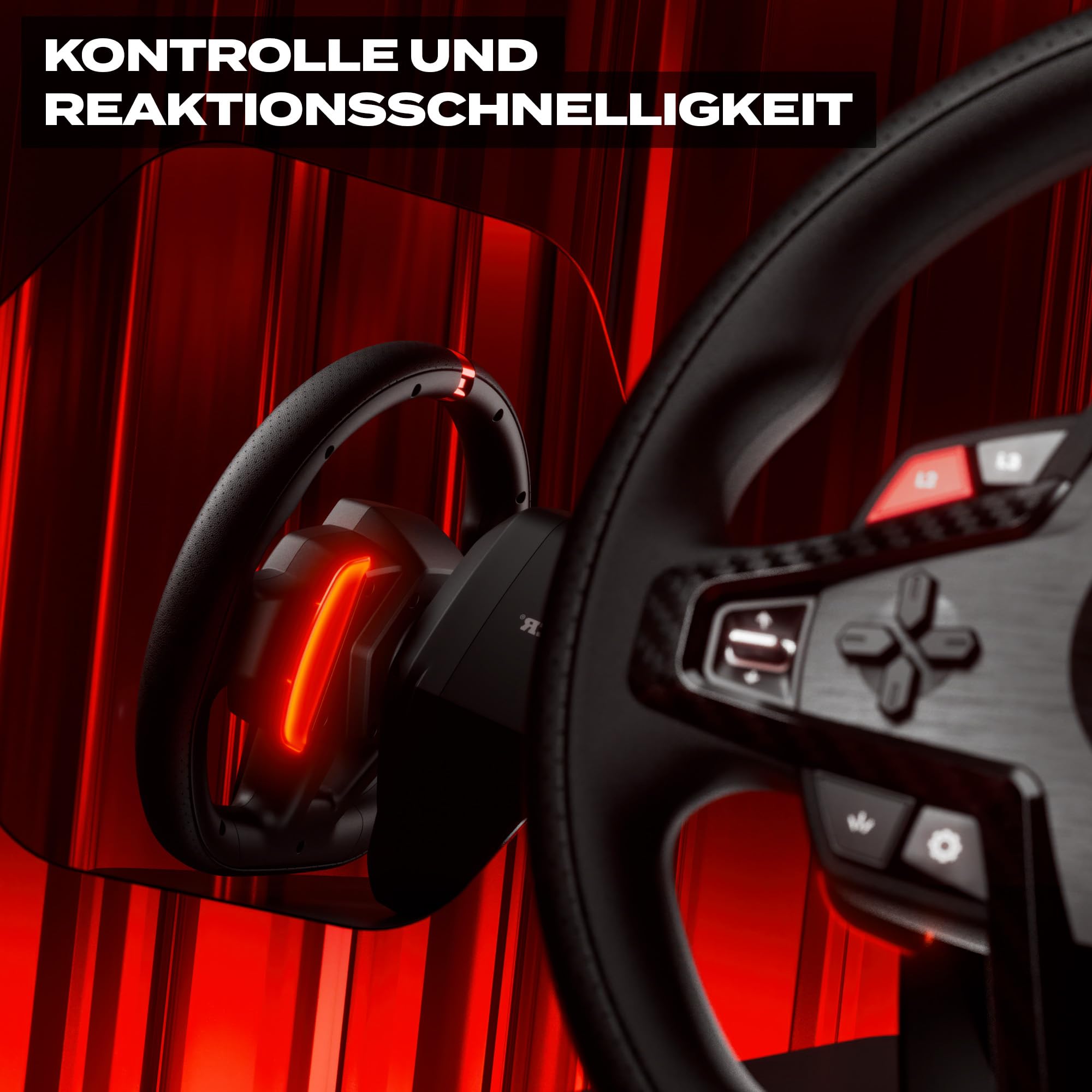 Thrustmaster T248R– Force Feedback Rennlenkrad mit interaktivem Dashboard-Display – Hybrid-Antrieb (3,1 Nm), Magnetische Schaltwippen, Inkl. T3PM Pedalset – Offiziell für PS5, PS4 & PC