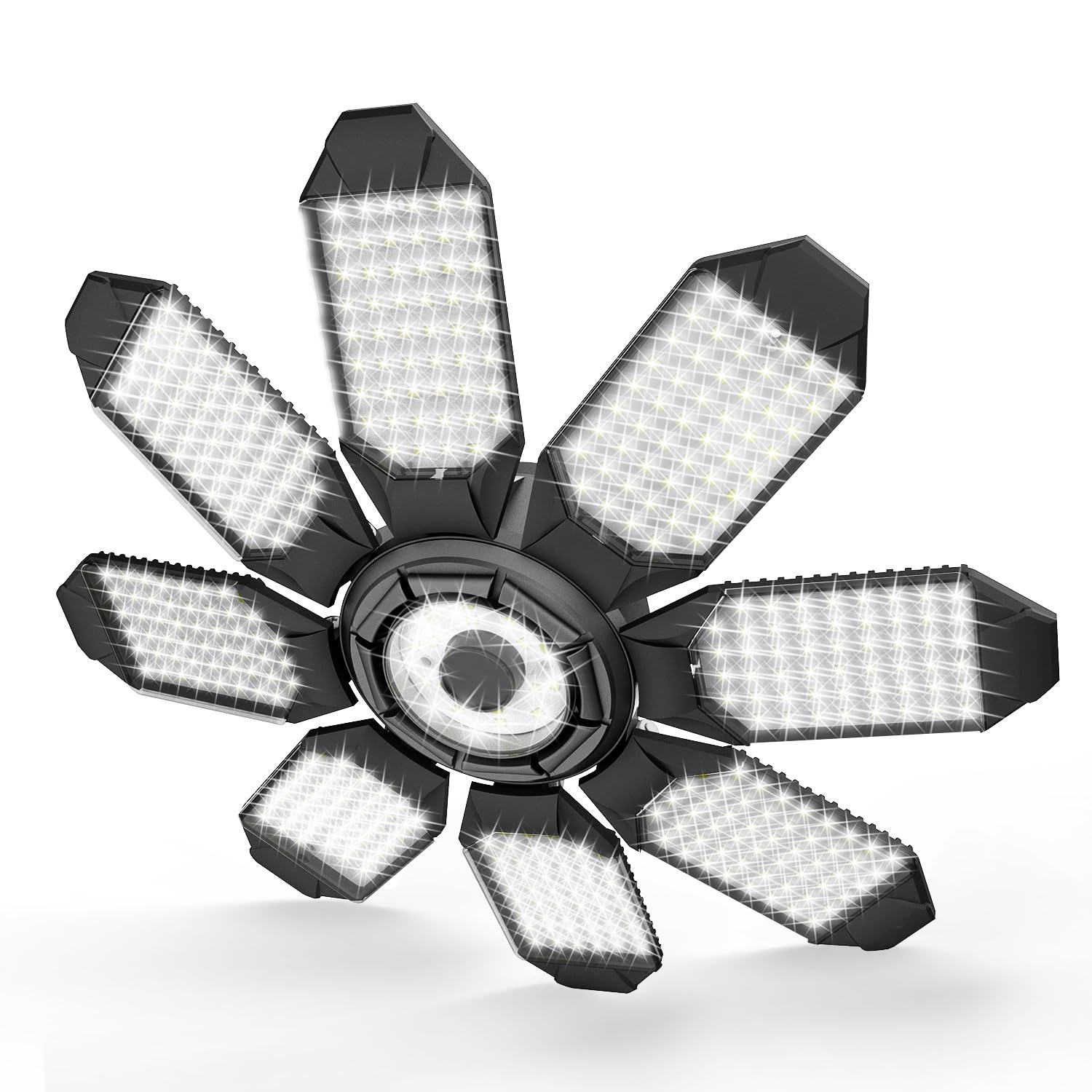 Led Garage Light - 20000LM Super Bright 6500K Garage Lights Ceiling Led w 8 Adjustable Panels Garage Shop