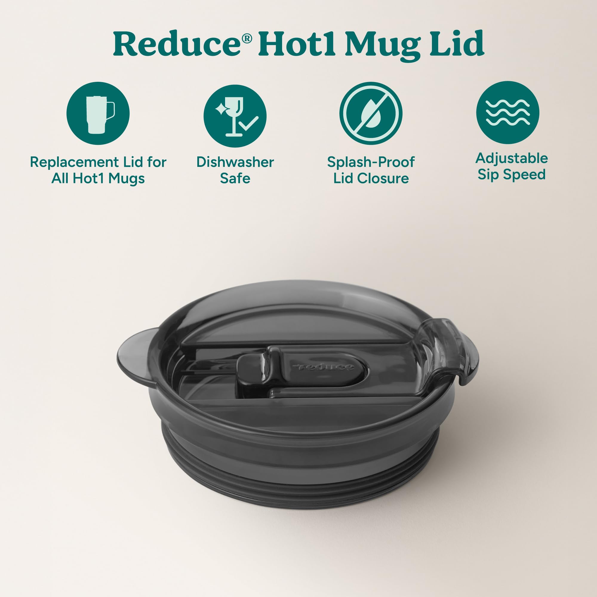 Amazon.com | Reduce Coffee Mug Replacement Lid - Compatible with 14, 16,  18, 20 and 24 oz Reduce Hot1 Insulated Mugs and Tumblers - With Flo-Motion  Steam-Release Vent, Ideal for On-The-Go Drinking: