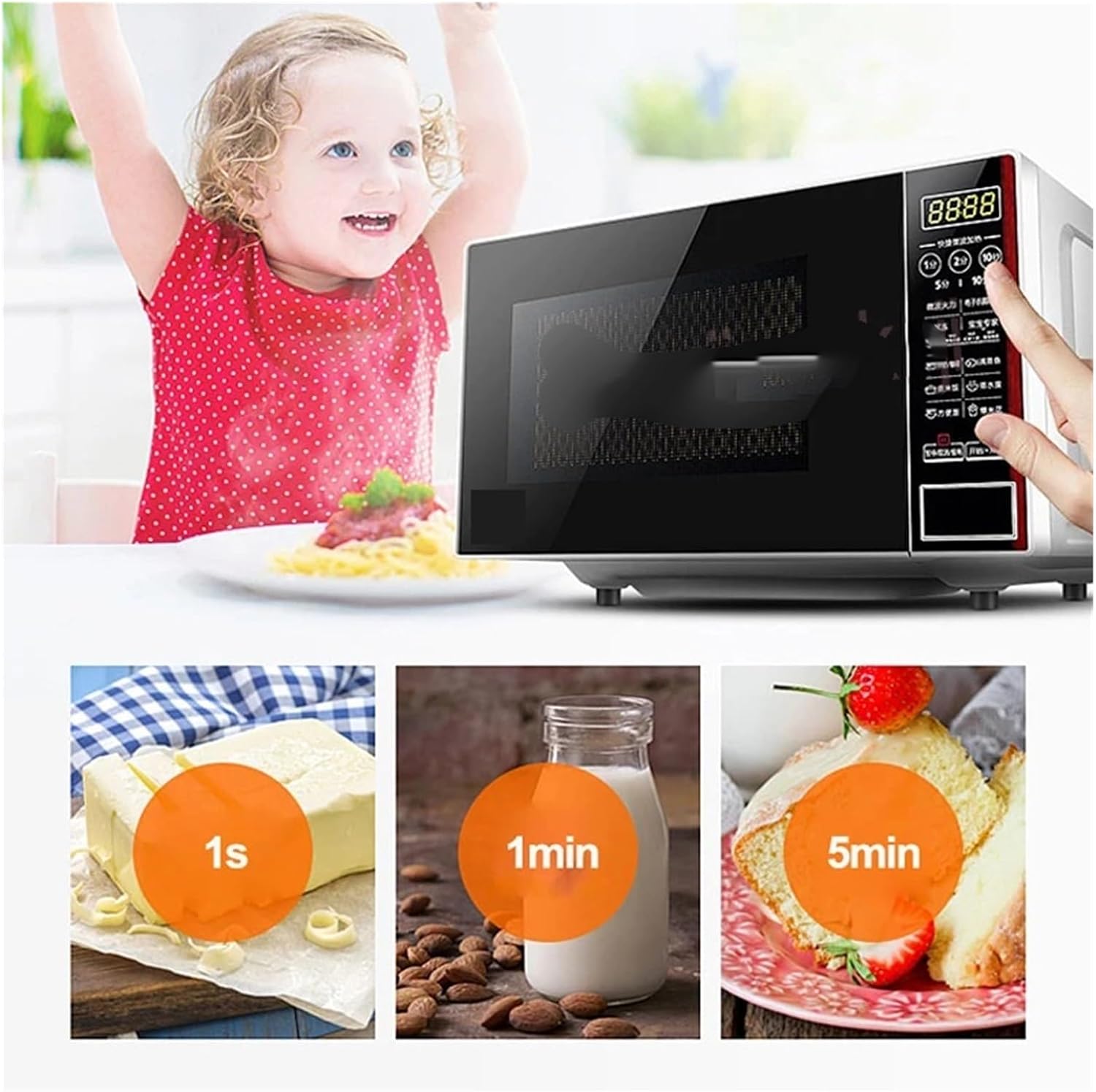 Microwave Oven Household Intelligent Multi-functional Microwave Oven For Roast Chicken,cake,thaw,disinfection 220v 700w(WHITE)