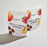 Vista 12 de SIMPLY Really Real Gummies Made with Real Fruit Peach and Raspberry 1.8 oz (Pack of 8) No Cane Sugar + Gluten Free + Kosher