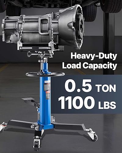 Miniatura 2 de VEVOR Gato de transmisión, gato de transmisión telescópico hidráulico de 1100 libras, elevación alta de 33 a 67 pulgadas, soporte de gato de piso de