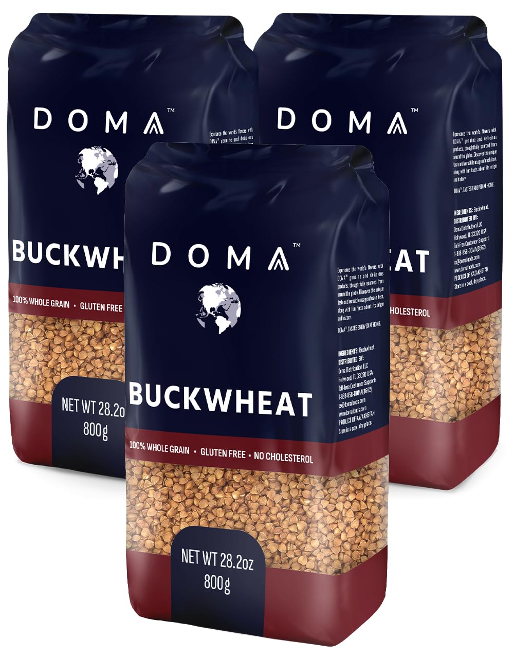 Toasted Buckwheat Groats 5.28lb (3x1.76lb) – Gluten-Free, Whole Grain Superfood for Side Dishes, Porridge, Kasha, Non-GMO, Premium Quality Grains