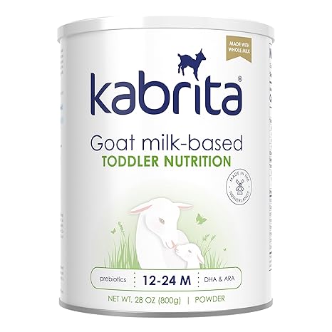 Kabrita Goat Milk Toddler Nutrition, 12-24 Months - Easy to Digest, Contains Vitamin D, Calcium, Iron, DHA, Non-GMO - Gentle on Sensitive Tummies - Supports Gut Health & Sleep - 28oz