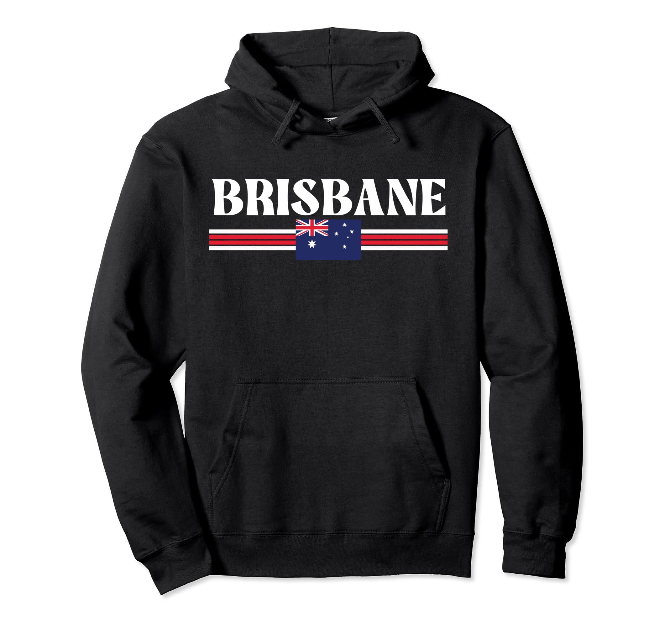 Brisbane Australia Flag, Brisbane Pullover Hoodie