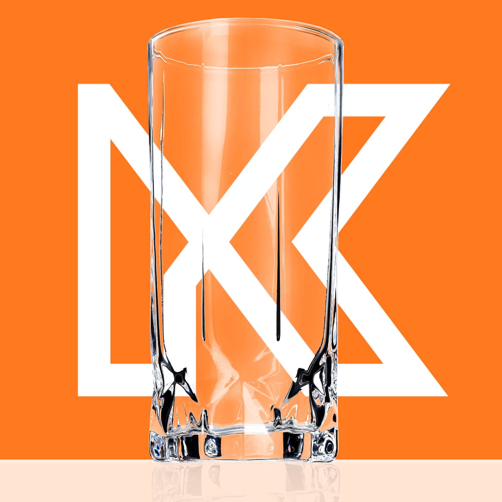 KADAX Bicchieri Trasparenti da Cocktail in Vetro, Bicchieri Highball con Profilo Alto per Long Drink, Mojito e Acqua, Tumbler Moderni (Set di 6, 325 ml)