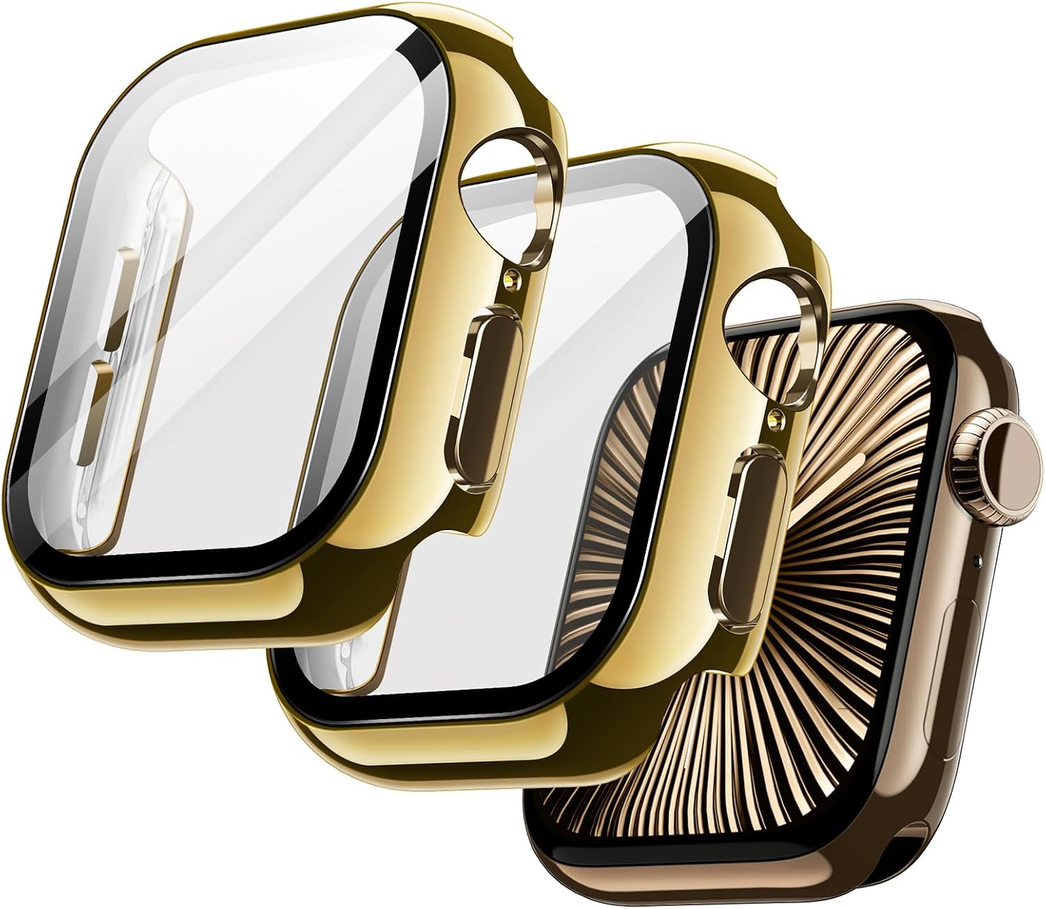 JETech Plated Case for Apple Watch Series 11/10 42mm, Gold