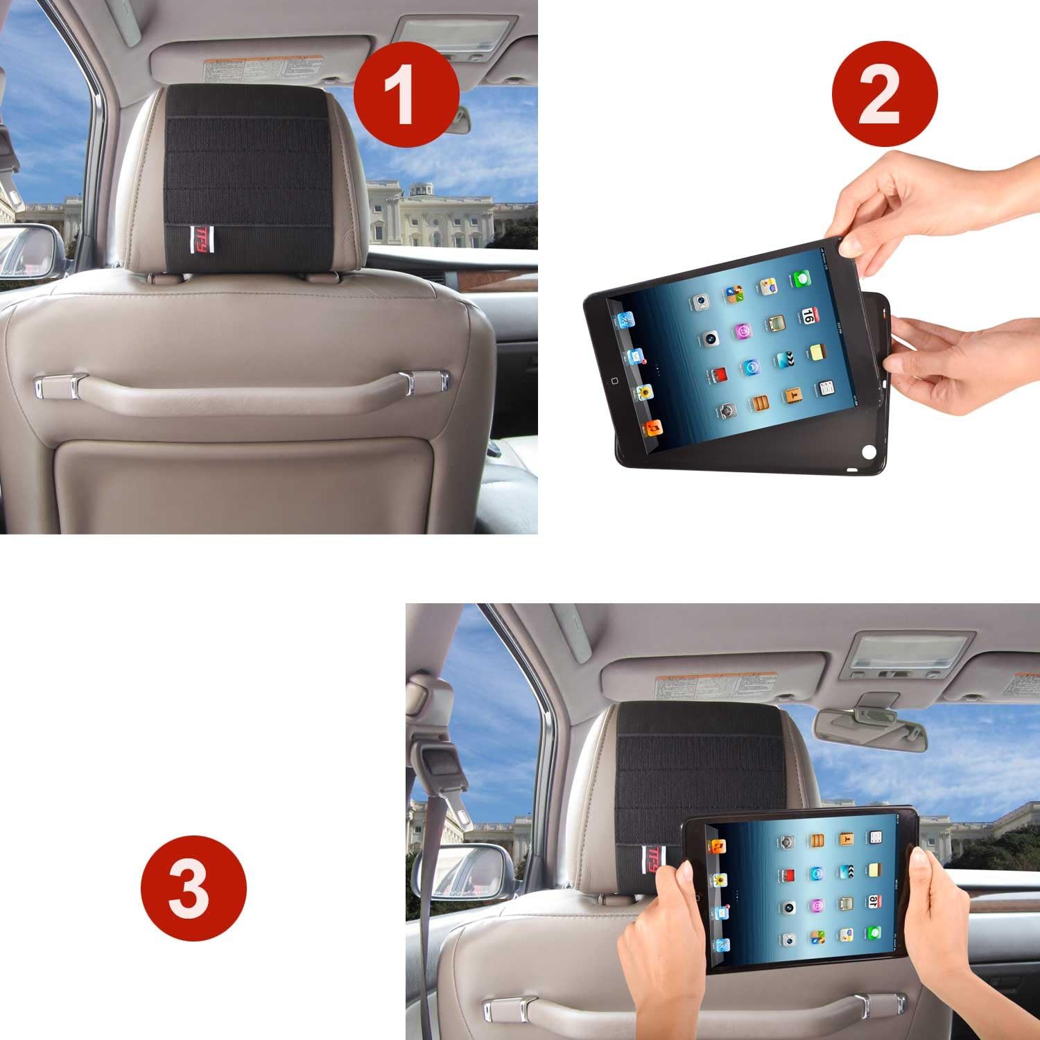 Amazon Tfy Ipad 車のヘッドレストホルダー 迅速に取り付け すばやく取り外すタイプ Ipad Mini 4 黒 Tfy タブレットケース 通販