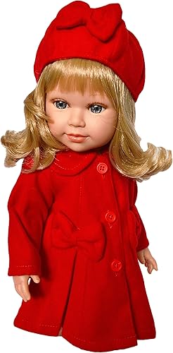 Miniatura 3 de MBD Ropa de muñeca de 18 pulgadas - Abrigo de invierno rojo con sombrero