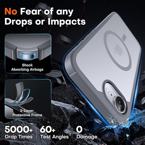 Miniatura 510 de TOCOL Funda magnética para iPhone 15 Pro Max, protección completa mejorada de la cámara, compatible con Magsafe, protección contra caídas, funda