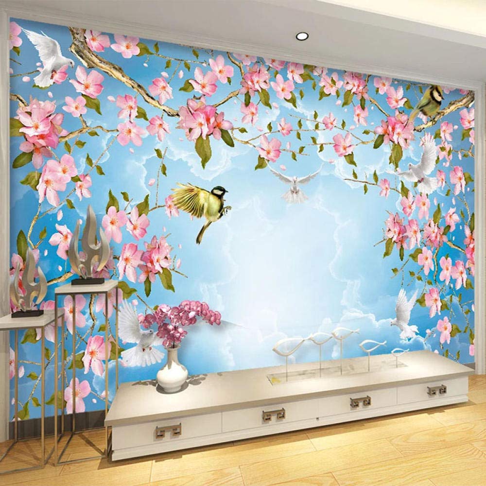 Papier peint mural 3D pour agrandir un salon sombre et illuminer les murs