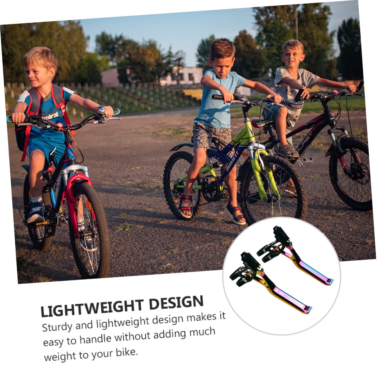 BESPORTBLE 1 Paio Leva del Freno della Bicicletta Bici da Strada Manubrio Bar Leve Freno Freno Frizione Leva A Mano Biciclette Bicicleta Kid Bike Mountain Bike Leva del Freno in Lega di