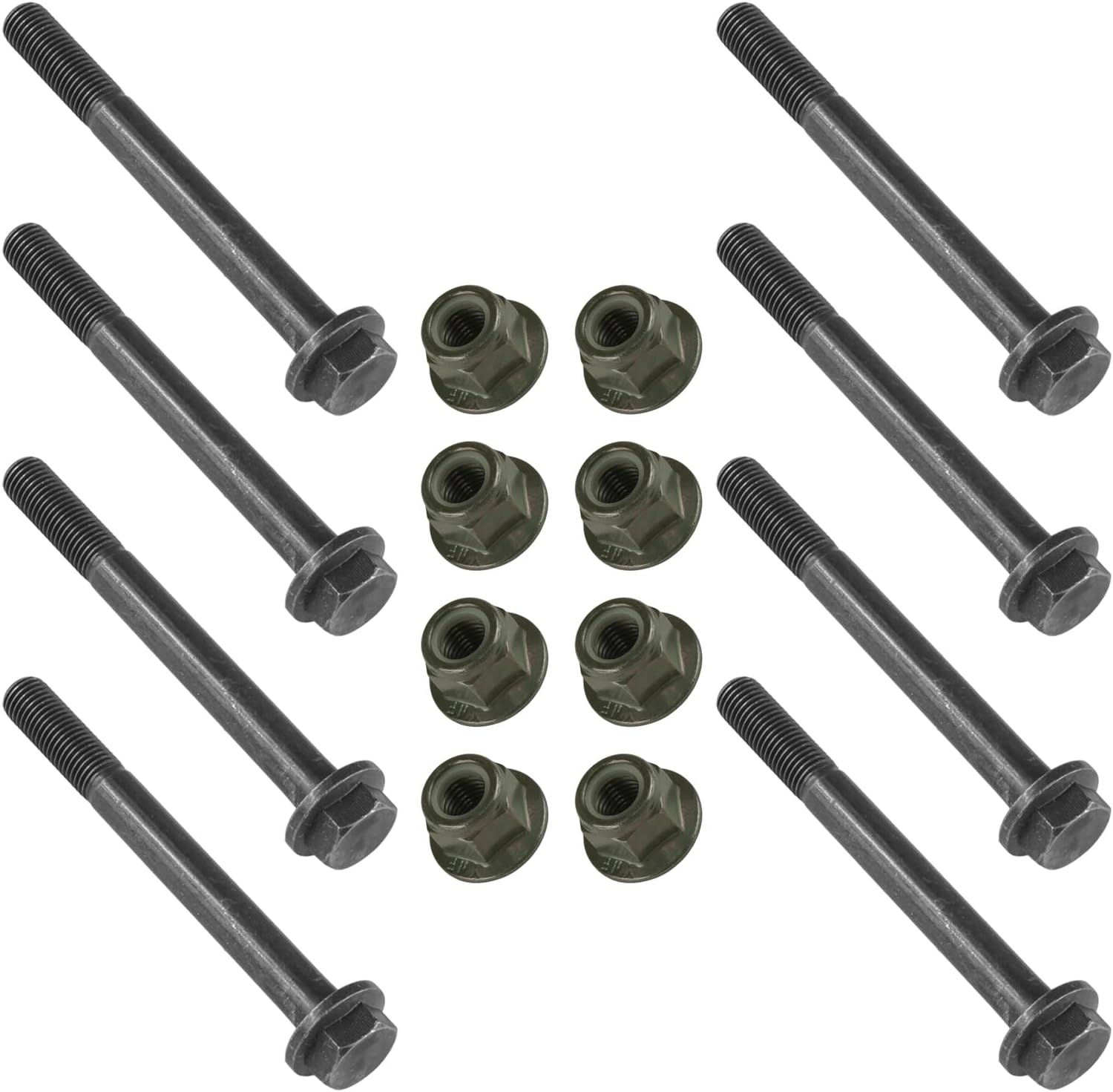 Replacement For 8x Control A-Arm Screw Bolt w/Nut for Polaris 7518560 7519043 7547333 Front Rear Mod-C26C-29667