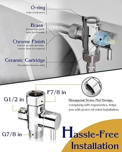 Miniatura 22 de Pulverizador de bidé de mano para inodoro, accesorio de bidé de ducha musulmana para inodoro, rociador de inodoro de pañal de tela, rociador de Negro