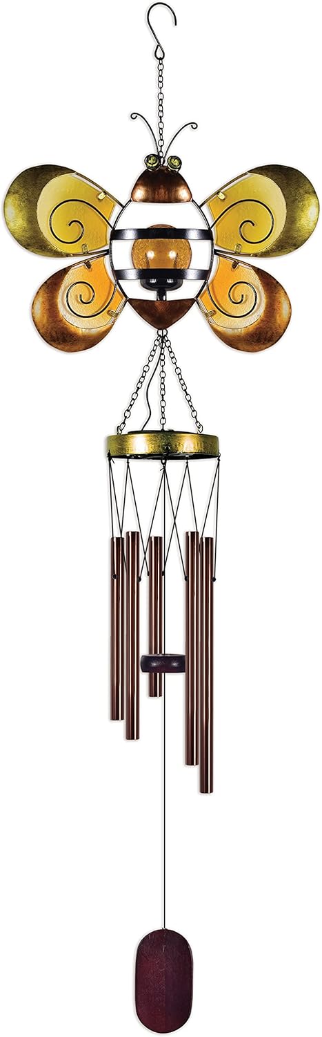 Sunset Vista Designs Solar Collection - Solar Wind Chime, Bee