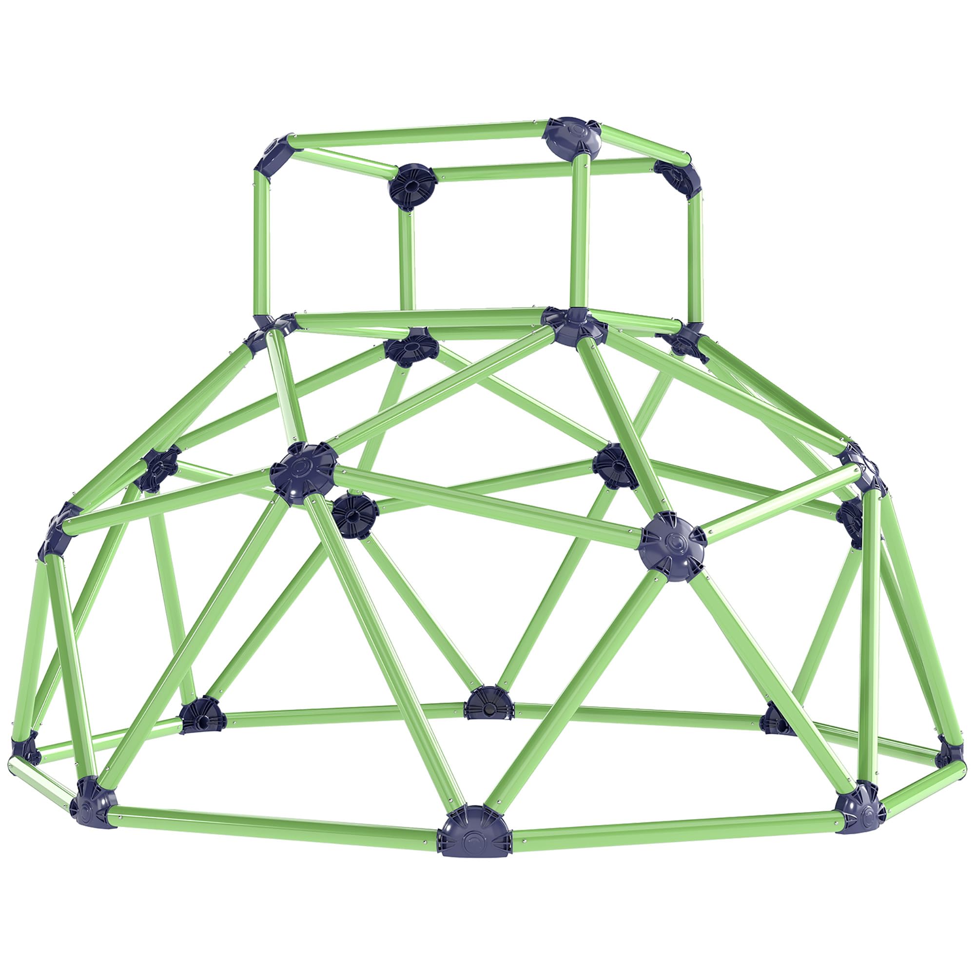 AIYAPLAY Gioco Arrampicata Bambini 3-8 Anni a Cupola per Interno ed Esterno con Bordi Smussati, Gioco per Bambini in Plastica, 182.5x182.5x119 cm, Verde e Viola