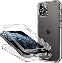 Case for iPhone 11 Pro, Transparent Silicone Case Cover with Full Screen Protector 360 Degree Full Body Protection Shockproof Case