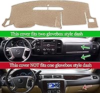 Vista 2 de Cubierta de tablero compatible con Chevy Chevrolet Silverado 1500 LT/WT 2500HD 3500HD 2007-2013, alfombra de tablero de GMC Sierra 2007-2013
