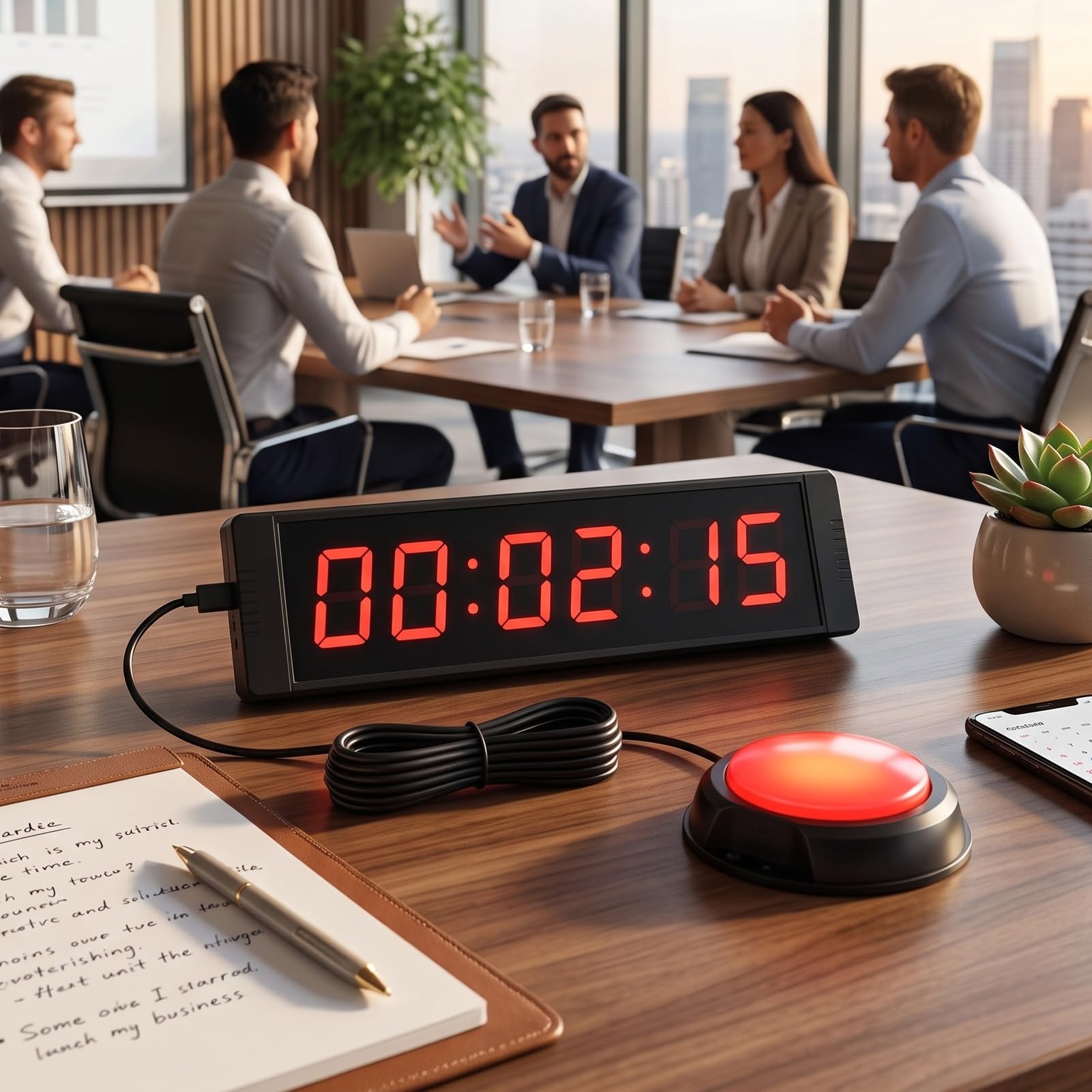 Luocute Cronómetro Grande con Pantalla LED Roja de 1,5 Pulgadas, Temporizador de Competición