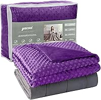 Vista 25 de Yescool - Manta con peso para adultos (20 libras, 60 x 80 pulgadas, rojo), manta gruesa pesada para cama tamaño Queen/Full para dormir, perfecta
