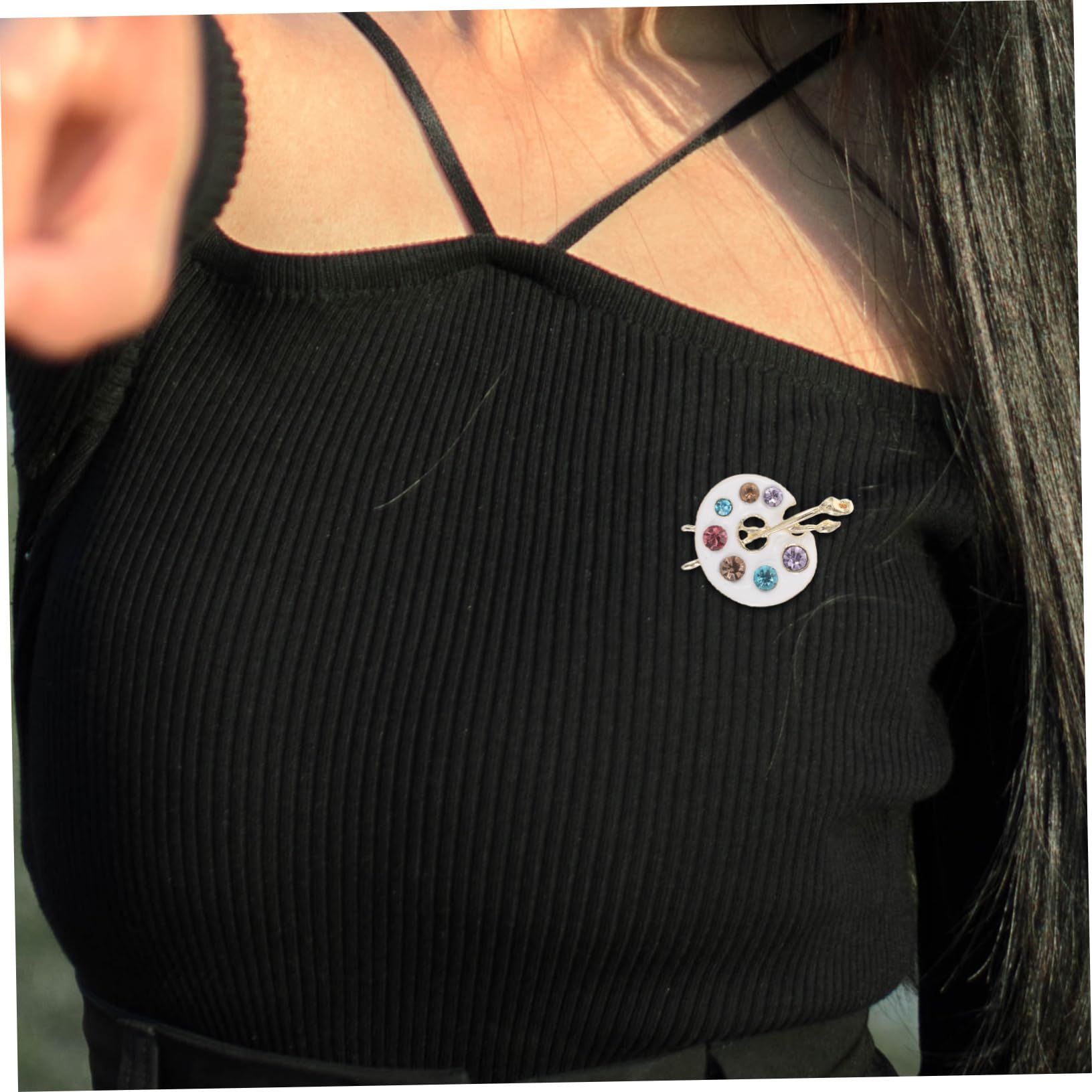 Broches con diseño de Pintura al óleo goteando, Ideales para Trajes, Solapas, Sombreros, Corbatas y Accesorios para Vestidos.