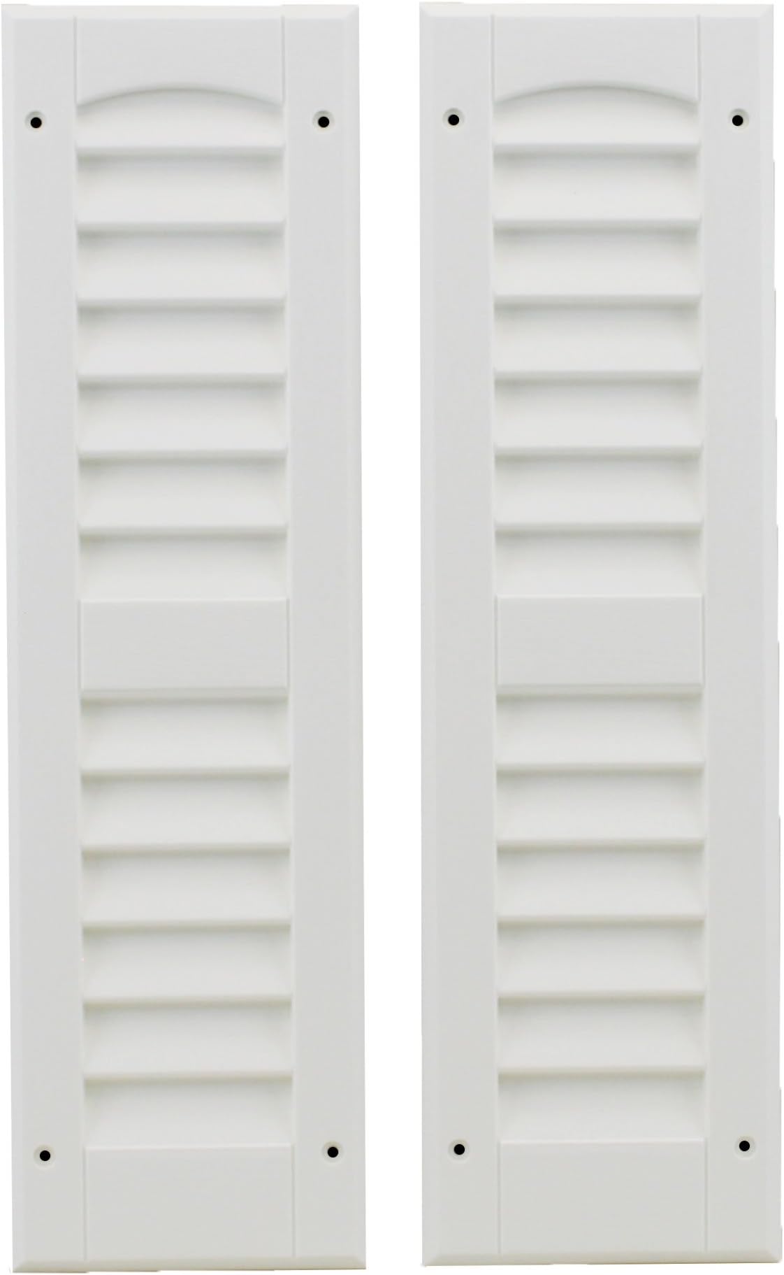 Louvered Shed Shutter or Playhouse Shutter White 6 X 21 Sold by The Pair