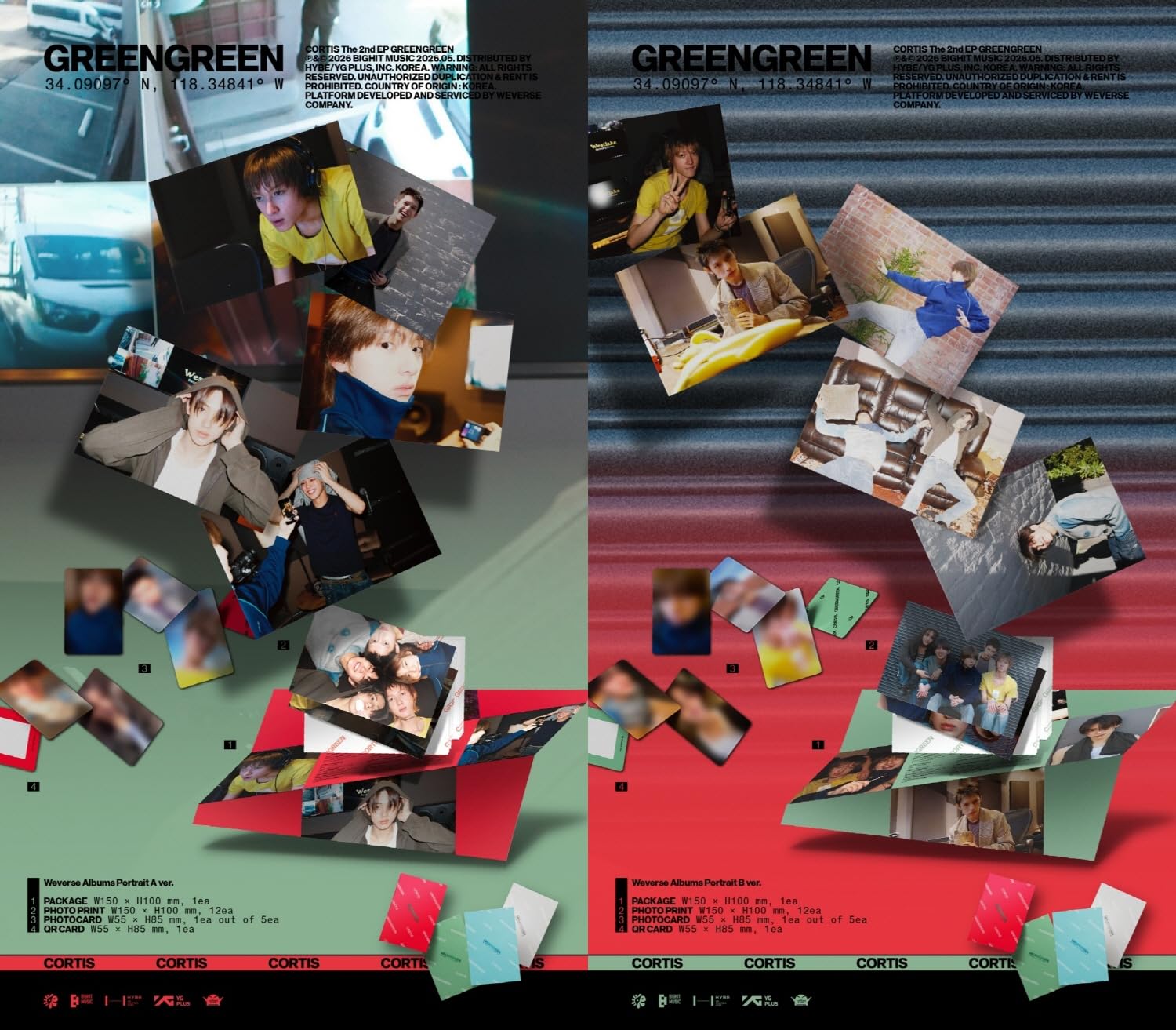 Amazon.co.jp: CORTIS GREENGREEN 2nd EP Album 8 Version Set