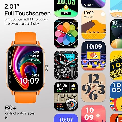 Miniatura 3 de Reloj inteligente para mujeres/hombres, reloj inteligente HD de 2.01 pulgadas con llamada Bluetooth, más de 100 modos deportivos, monitoreo del