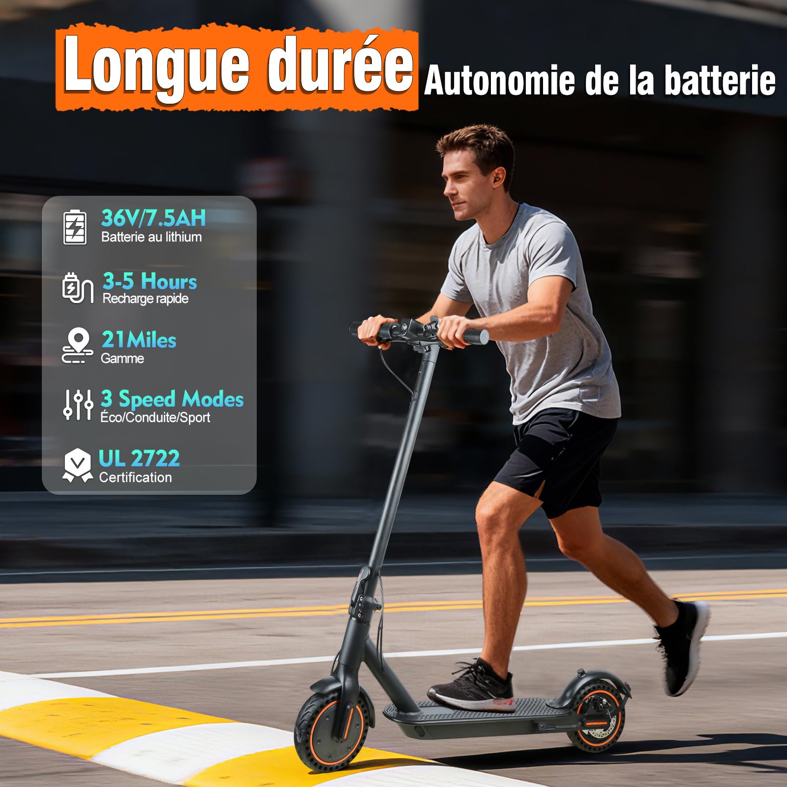 Trottinette Électrique Pliable Ultra-Légère 12kg – 30 km Autonomie, 25 km/h | Moteur 500W,Max 25 km/h, Pneus Anticrevaison, Application Connectée, 3 Modes de Vitesse –Idéale pour les Déplacements Urbains