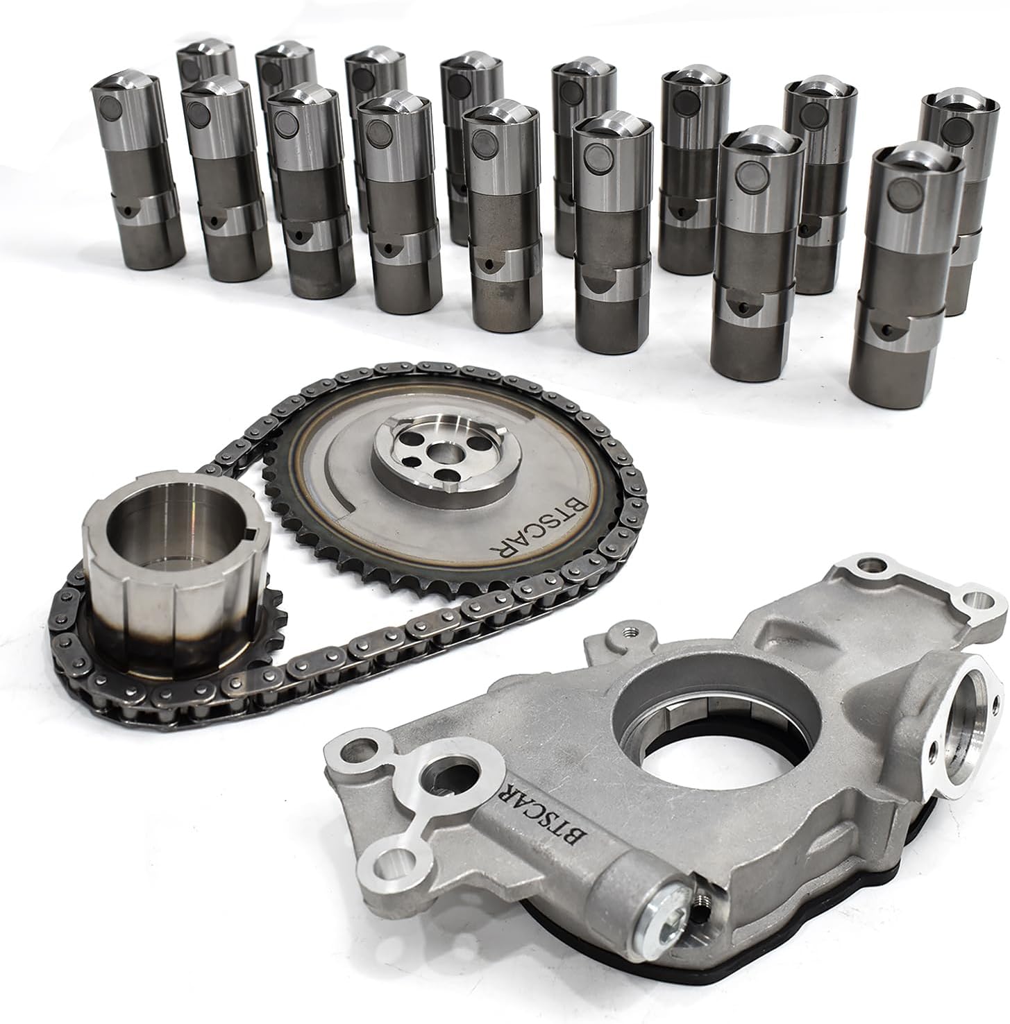 E1840P Sloppy Stage 2 Camshaft Lifters Kit with Head Gaskets | Springs | Pushrods | Seals | Bolts Set | Oil Pumps | Chain Compatible with 1997-2006 LS 4.8/5.3/5.7/6.0 GMC Chevrolet