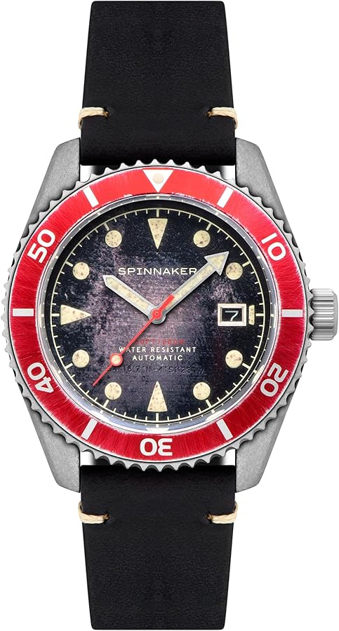 Amazon.com: Spinnaker Men's 44mm Wreck Automatic Distressed Black