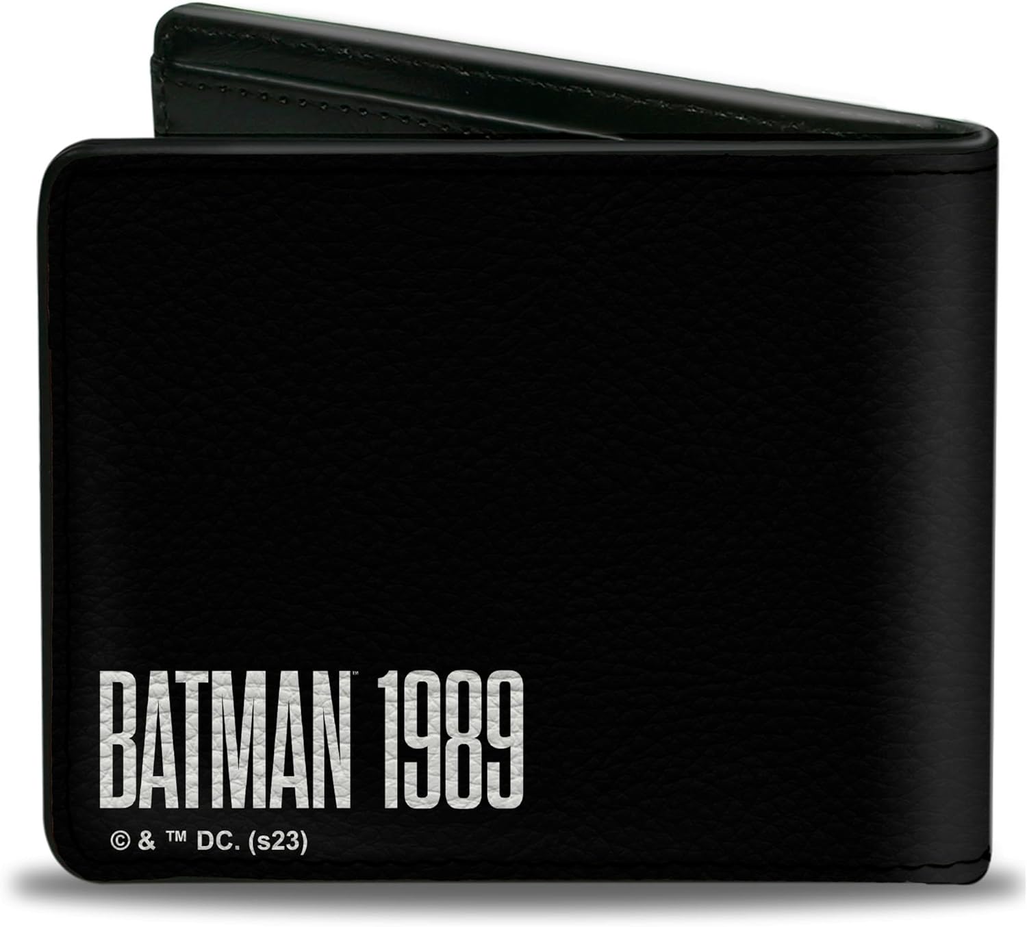 Buckle-Down DC Comics Wallet, Bifold, Batman 1989 Batmobile Text Black White Blue, Vegan Leather - Image 2