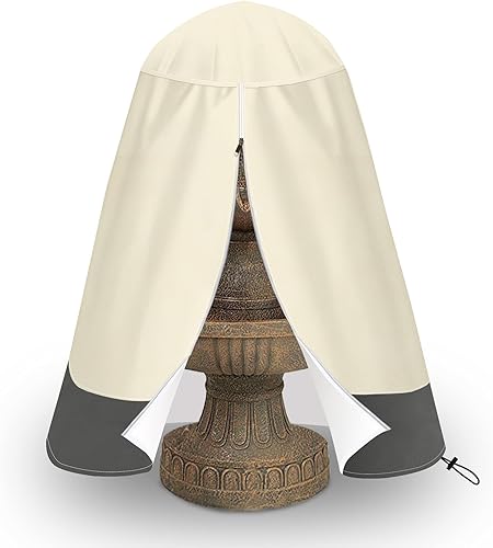 SOKINGCOVER Cubierta para fuente de jardín de 36 x 42 pulgadas, resistente a la intemperie, para invierno, tela Oxford impermeable 420D, resistente