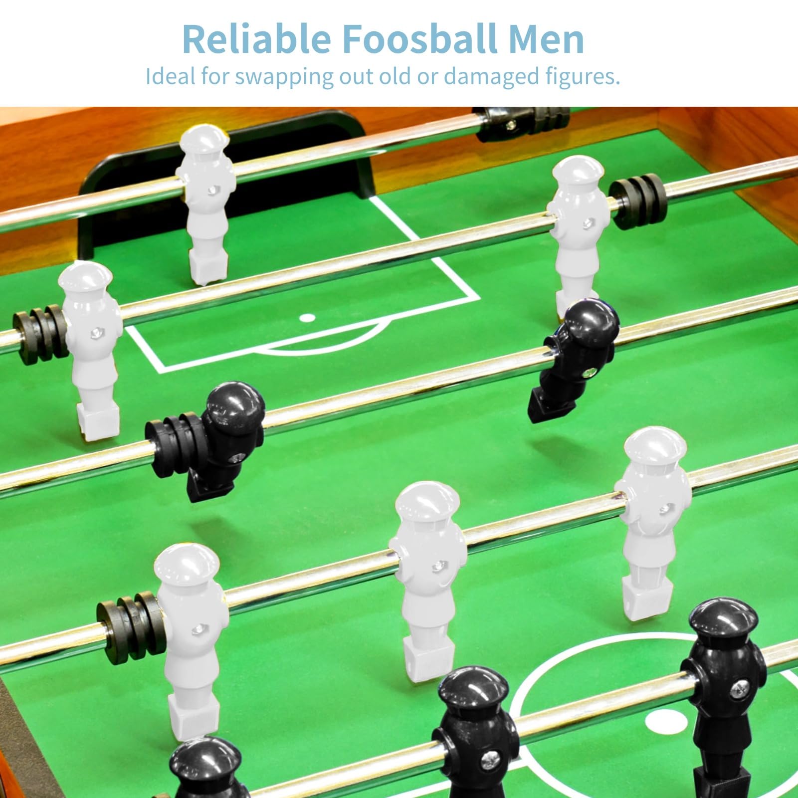 26-teiliger Tischfußball-Figuren-Satz – Aus Harz, 10,7 Cm Hoch, Für Turnier-Kicker (13 Schwarz, 13 Gelb)
