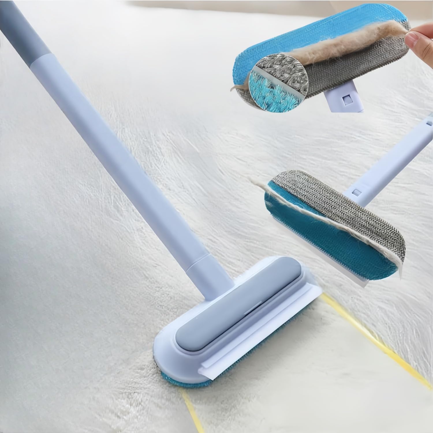 Pet Hair Removal Tool 2026 Upgrade 4 in 1 Pet Hair Remover Broom for Couch Furniture Washable Reusable Lint Roller Multifunctional Dog Cat Fur Remover