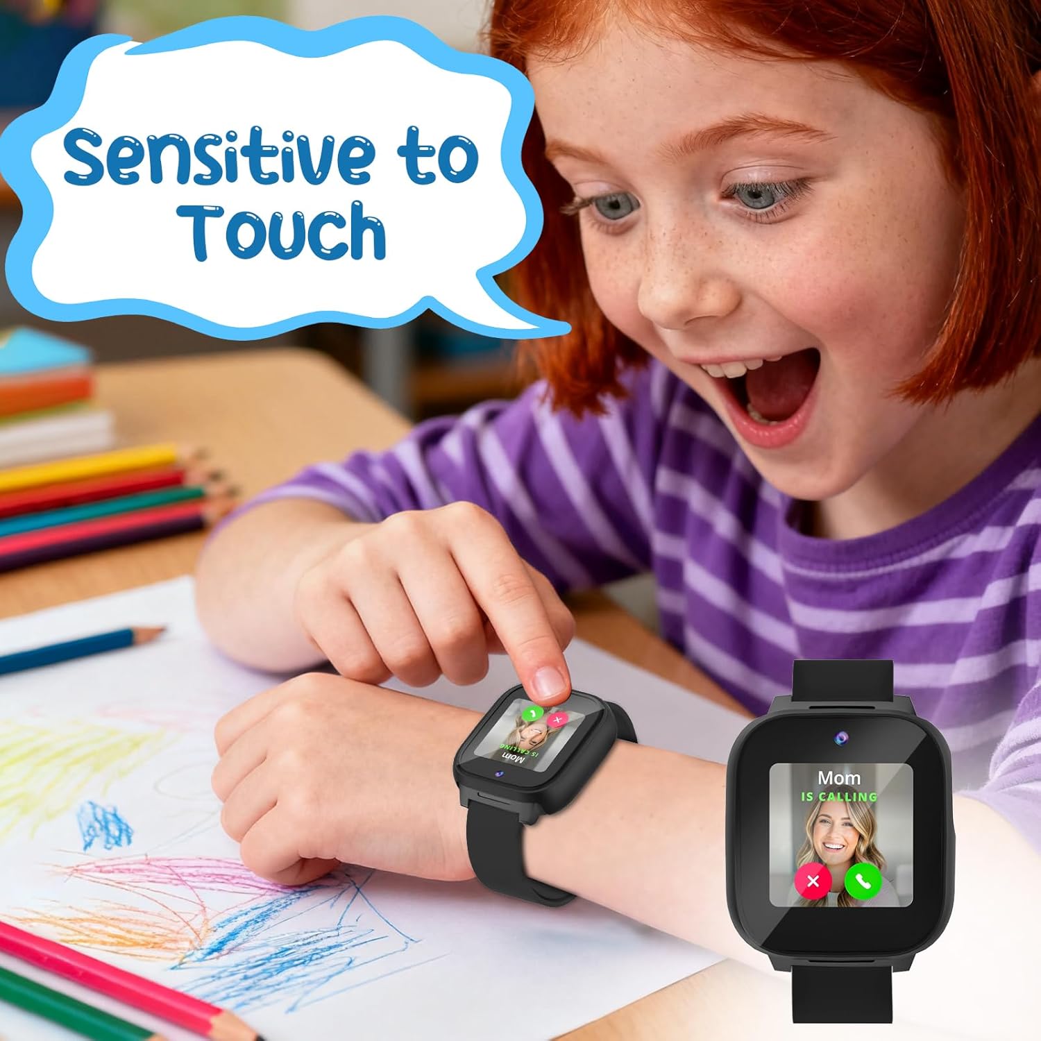 2 Pack Scratch-Resistant Screen Protector Compatible with Cosmo JrTrack 5 Watch, Tempered Glass Case Overall Protection Hard PC Cover for Cosmo JrTrack 5 Kids Smartwatch Accessories - Image 6