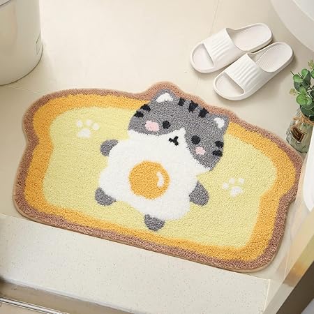 Amazon.com: Tyrafry Cute Bath Rug, Animal Area Rug, Super Soft Toast ...
