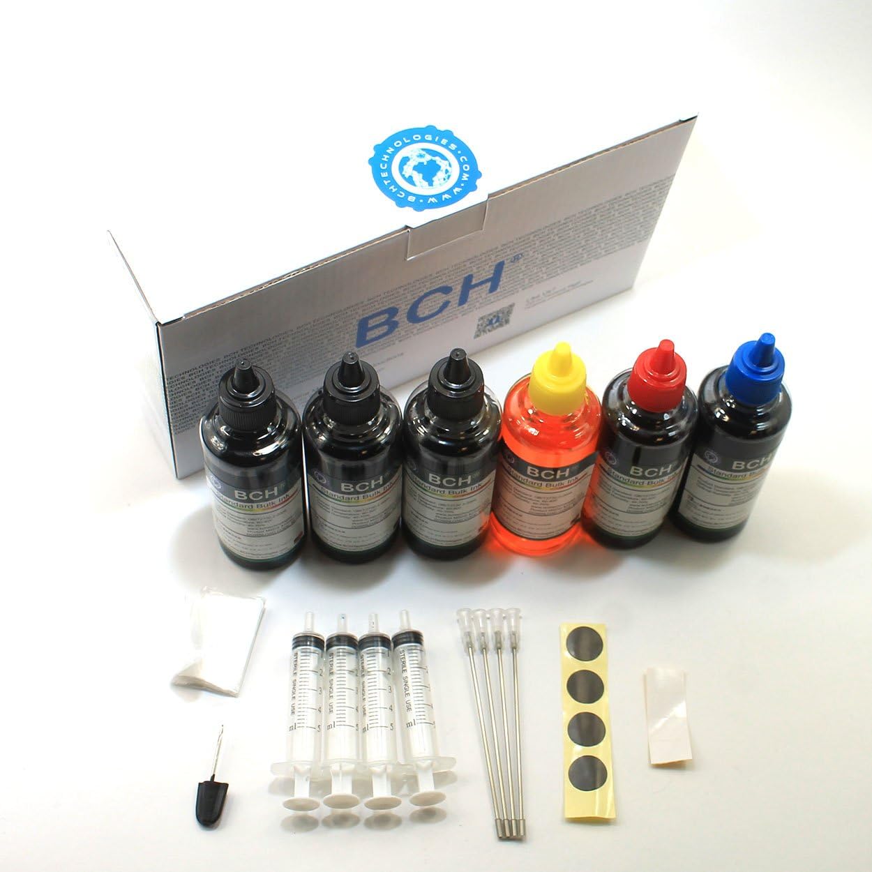 BCH Max Yield 600ml Printer Refill Ink Kit - for Inkjet Printers - Not Edible - High Page Yield, Vibrant Colors