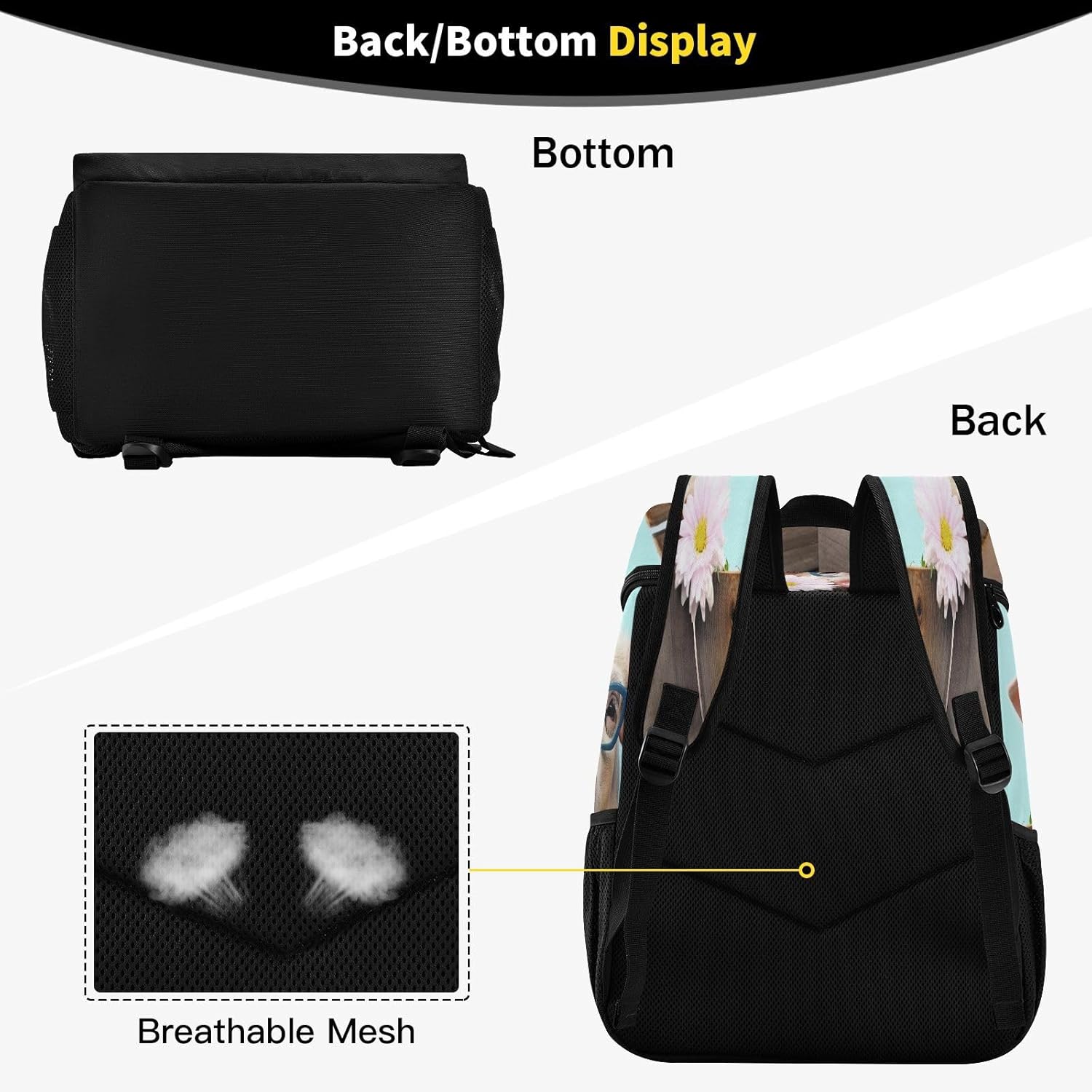 Blue Glasses Pig Cooler Backpack 36 Cans Leakproof Waterproof Backpack Cooler Bag Beach Accessories for Women and Men Travel Camping Fishing Backpack