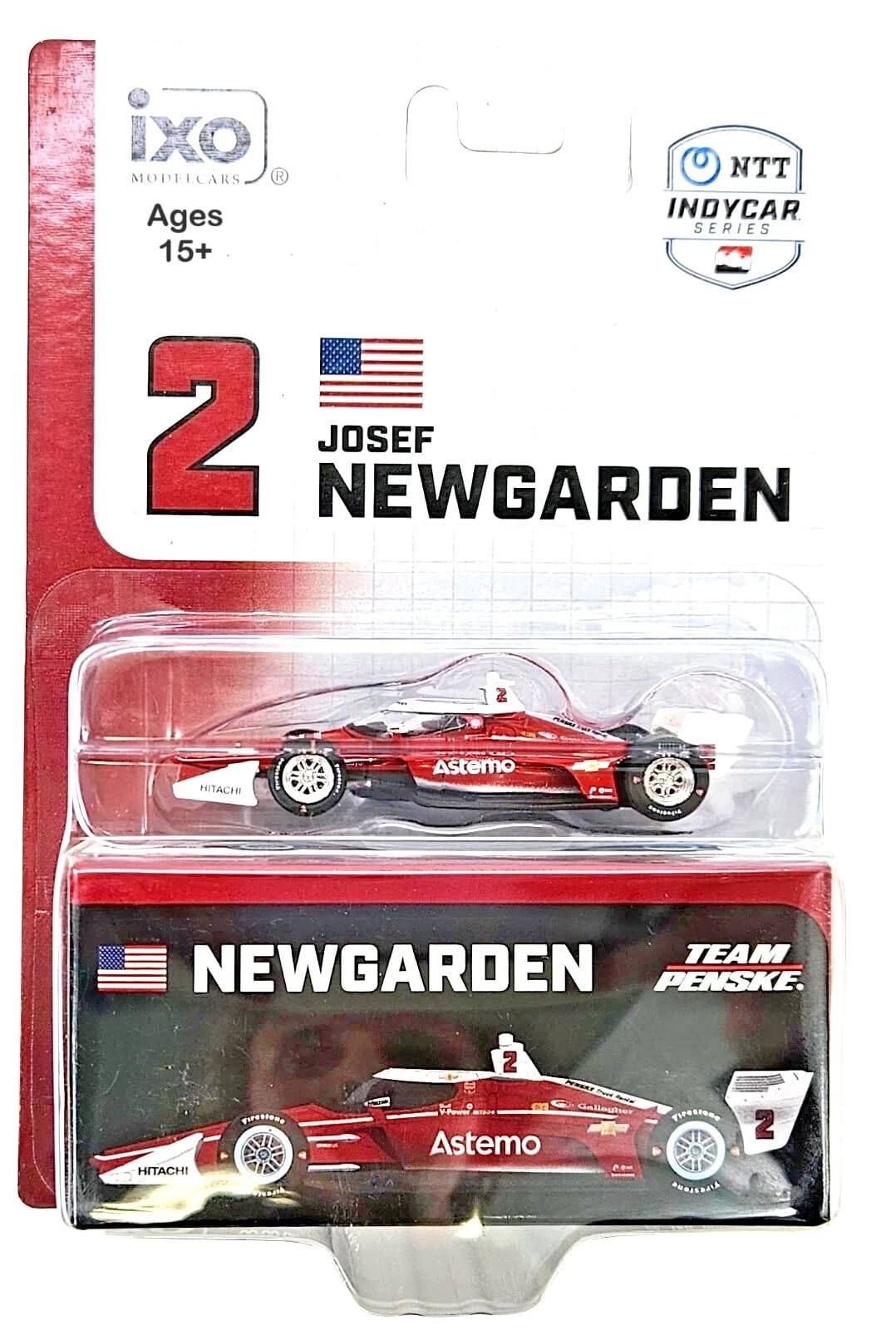 IXO IND64002 2025 Josef Newgarden #2 Astemo Team Penske - 1:64