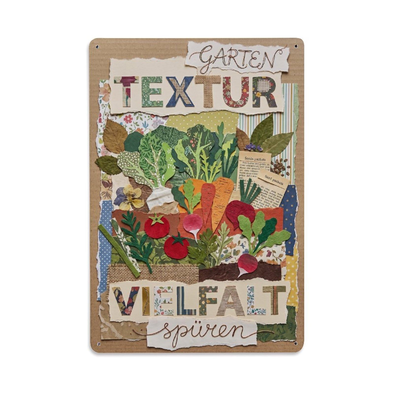 Vintage Funny Garden Textured Garden Rustic Gate Fragrant Metal Tin Sign