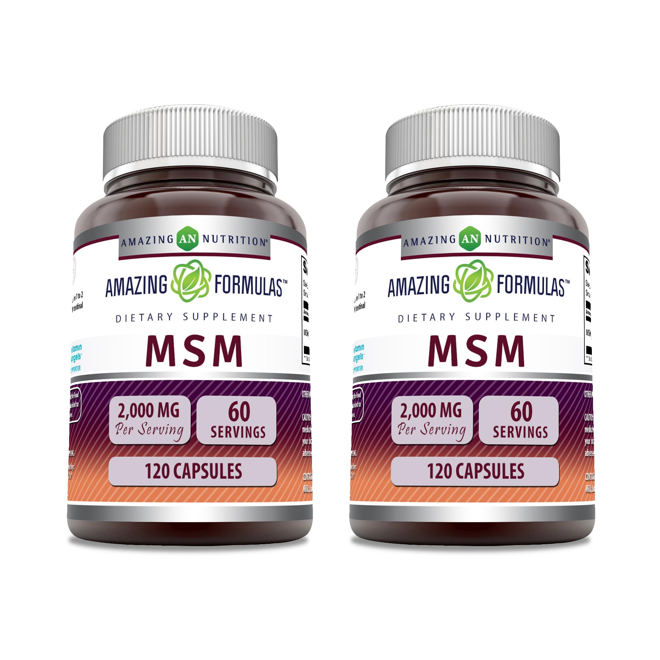 Amazing Formulas MSM (Methylsulfonylmethane) Supplement | 2000 Mg Per Serving | Capsules | Gluten Free | Made in USA (120 Count | Pack of 1) — Amazon image 5