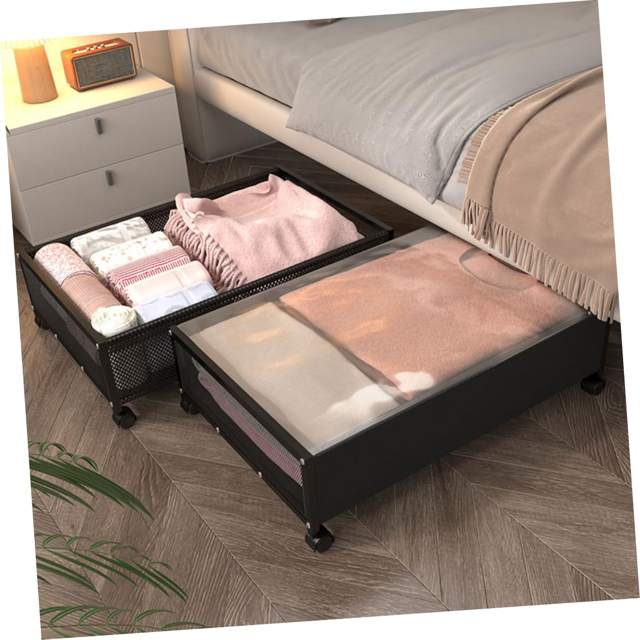 under Bed Storage Containers under Bed Storage Basket Wheels for Home and Office
