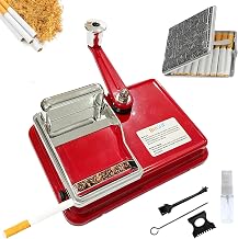 BeGrit Cigarette Tubing Machine φ 8 mm Cigarette Machine with Cigarette Boxes Stuffing Machine for Rolling Cigarettes Tubing Machine, Red