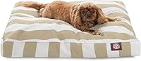 Vista 29 de Majestic Pet Cama rectangular para perros medianos a rayas, lavable, cama antideslizante y cómoda para mascotas, cama para perros con funda