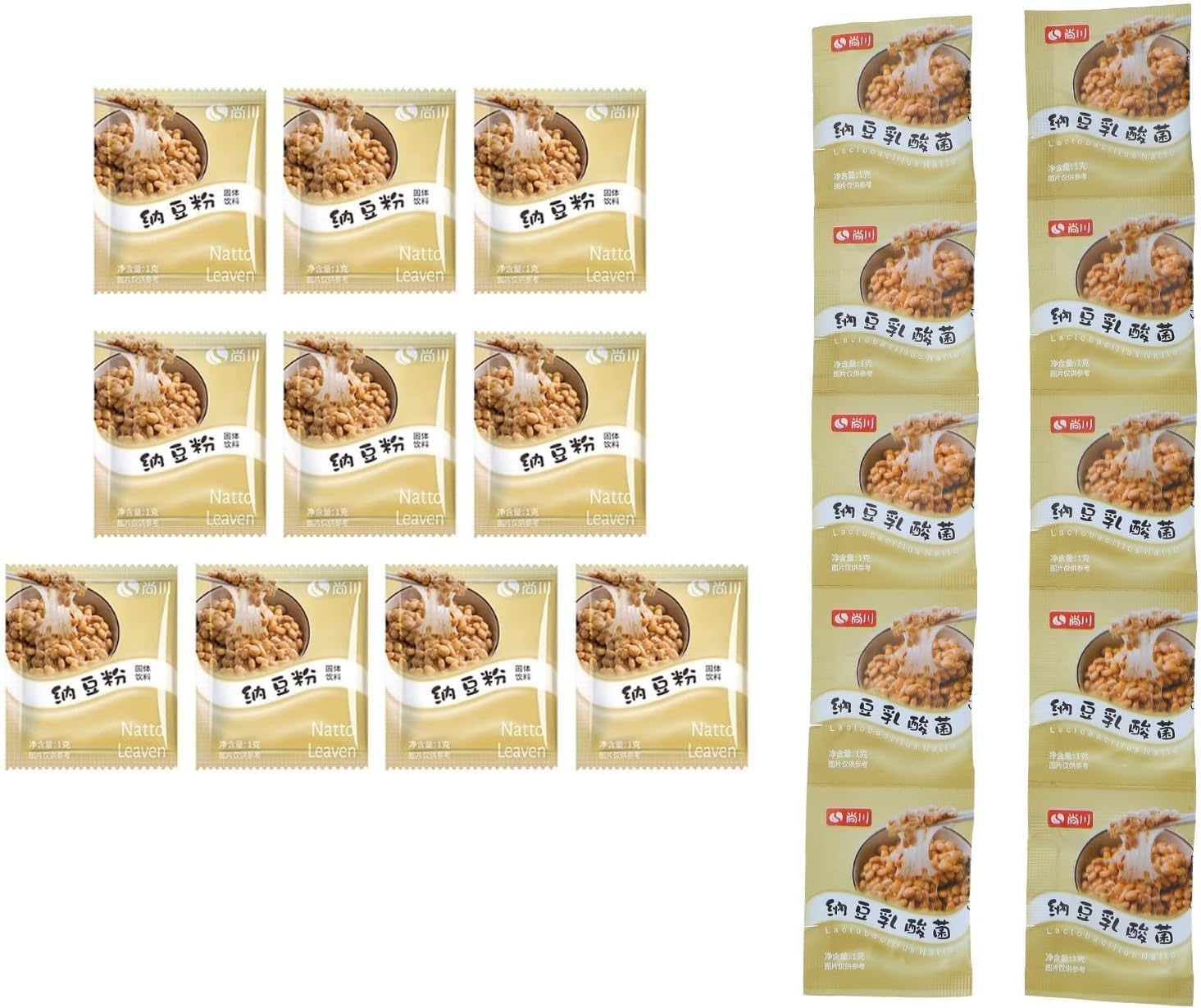 EINCORN 10Pcs Nattomoto Starter Japanese Natto Fermented Soybeans Powder for ousehold for ealth Bacillus Subtilis Active Natto