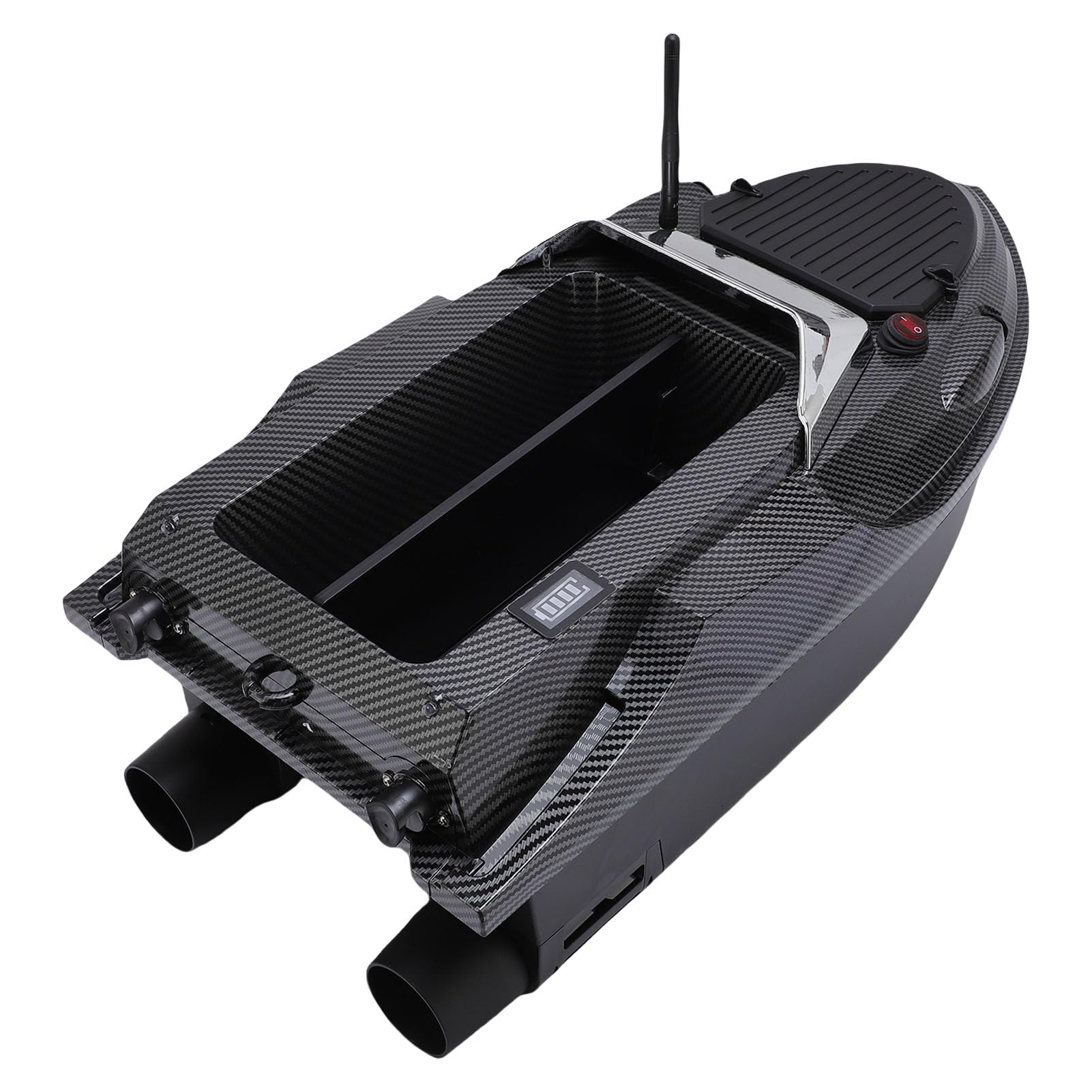 Barco de Cebo RC de Doble Tracción 800M |Barco Buscador de Peces con Corrección Automática de Rumbo con Luz Nocturna para Piscinas y Lagos
